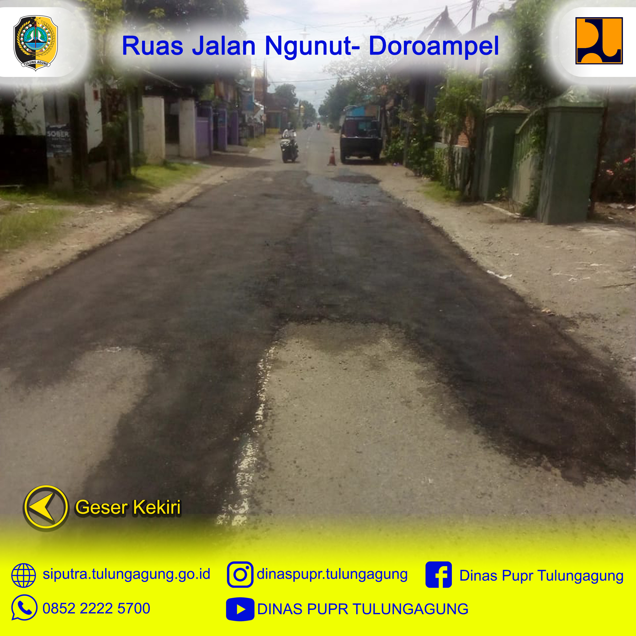 tamabal jalan  berlubang Ngunut- Doroampel