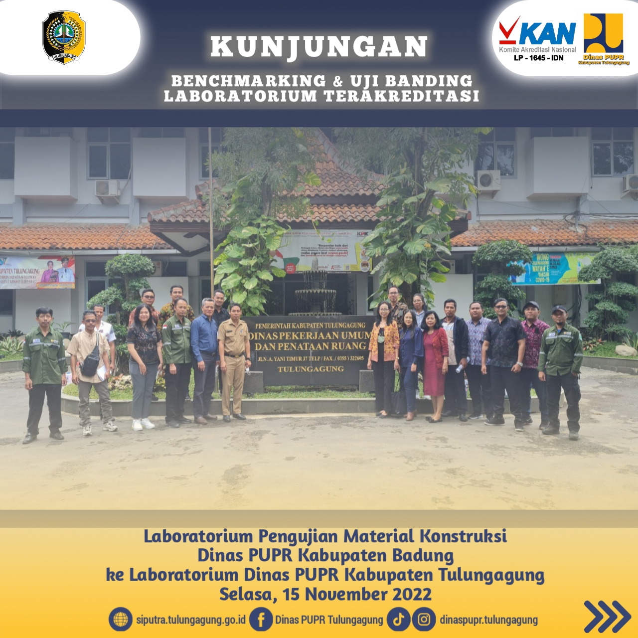 Kunjungan Benchmarking & Uji Banding Laboratorium Terakreditasi